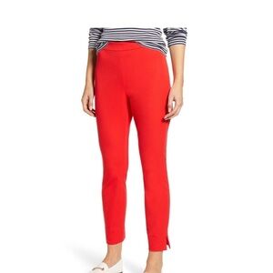 1901 Red Ankle Cropped Pants